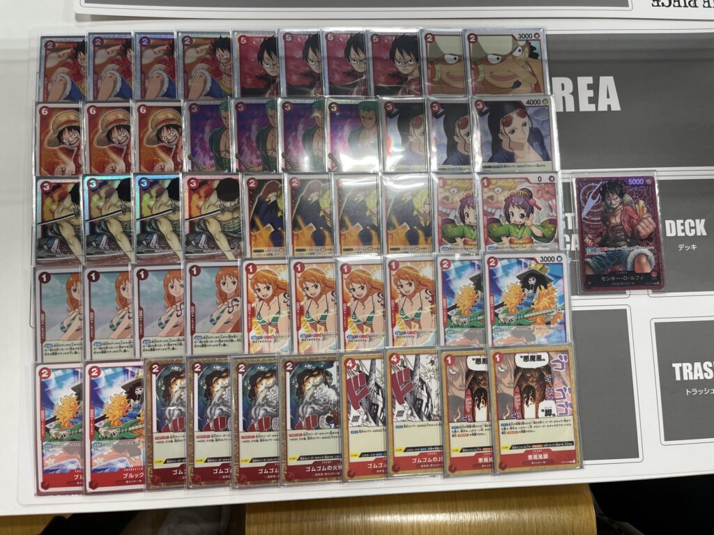 ONE PIECEカードゲーム 赤エース 赤ゾロ 赤白ひげ 赤ルフィ SR デッキ